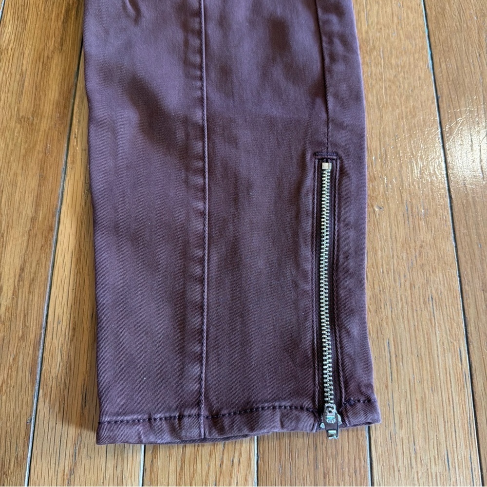 2 Pairs White House Black Market WHBM Skimmer Dark Red Rust & Brown Pants Sz 6 - Picture 7 of 9